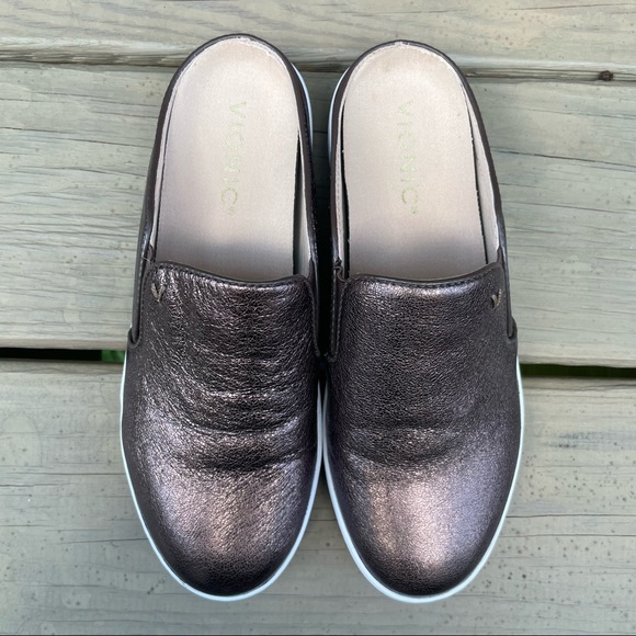 Vionic Splendid Dakota Bronze Metallic leather mules slides size 5 - Picture 7 of 15